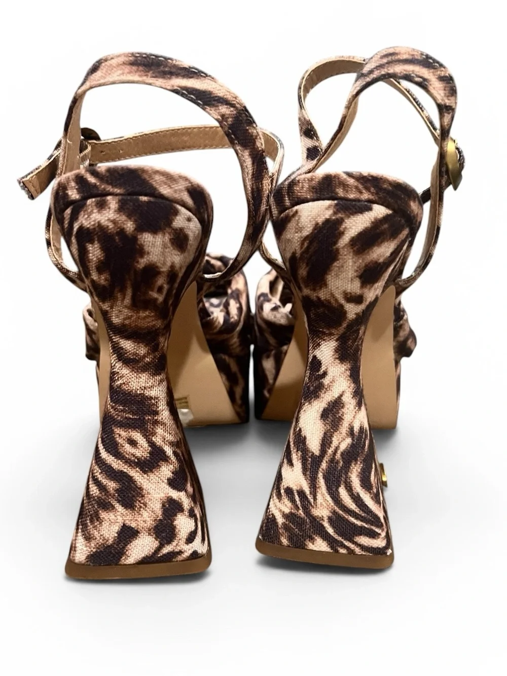 Circus NY Audrea Leopard Print Platform Sandals Size 8 NWT Statement Heels